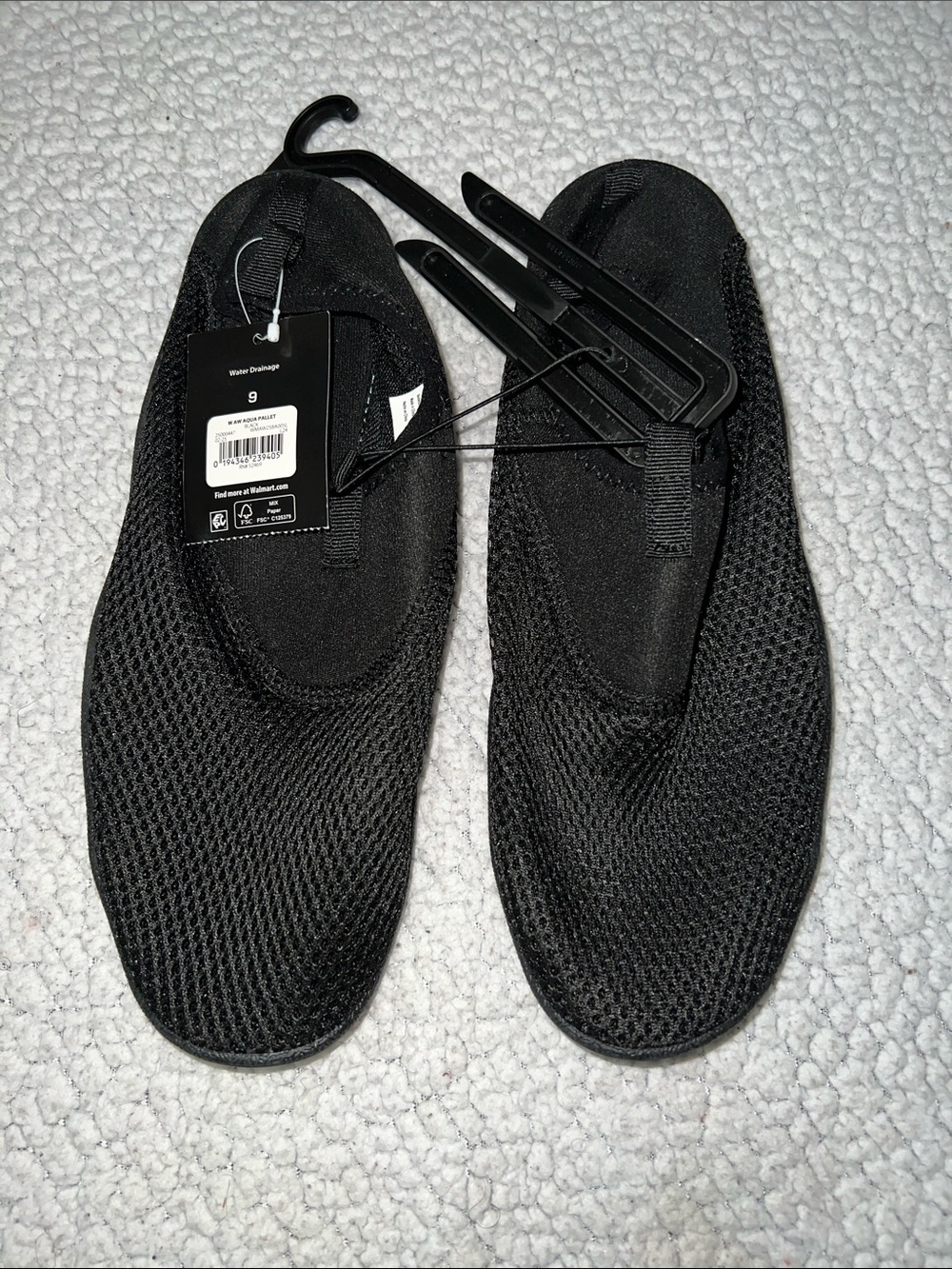 Athletic Works Black Women's Athletic Slip-On Water Shoes